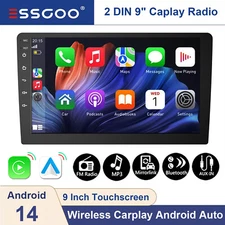 Apple CarPlay 64GB Android 14 Car Stereo Radio 2 DIN GPS Head Unit with Dash US