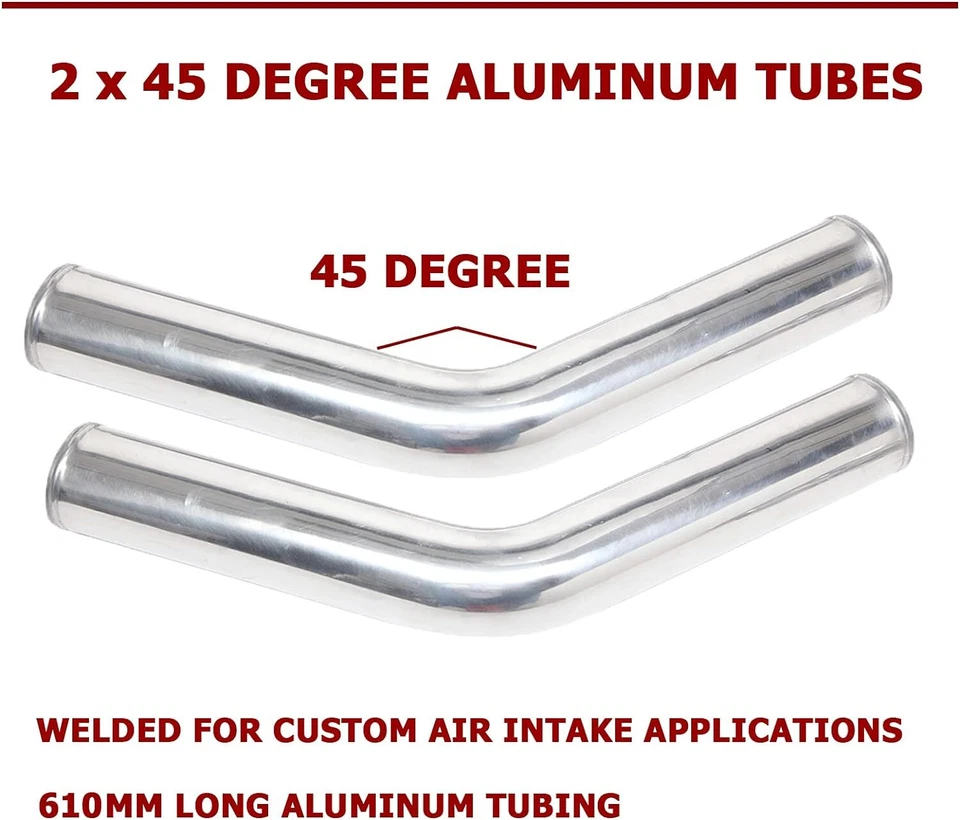 3" Inch Turbo Intercooler Aluminum w/U Pipe Silicone Coupler Clamp Kit - Image 2 of 4