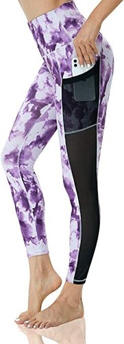 YGOODM Womens Tie-Dye Tummy Control Leggings High Waist Yoga Pants Buff Lifting - Picture 21 of 34