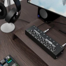 Headphone Amplifier 8channel Stereo Headphone Audio Amp Multiport Headphone Spli