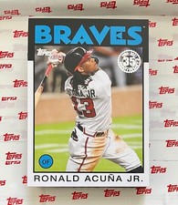 Ronald Acuna Jr 2021 Topps Series 1 1986 35th Anniversary Card #86B-94 Braves