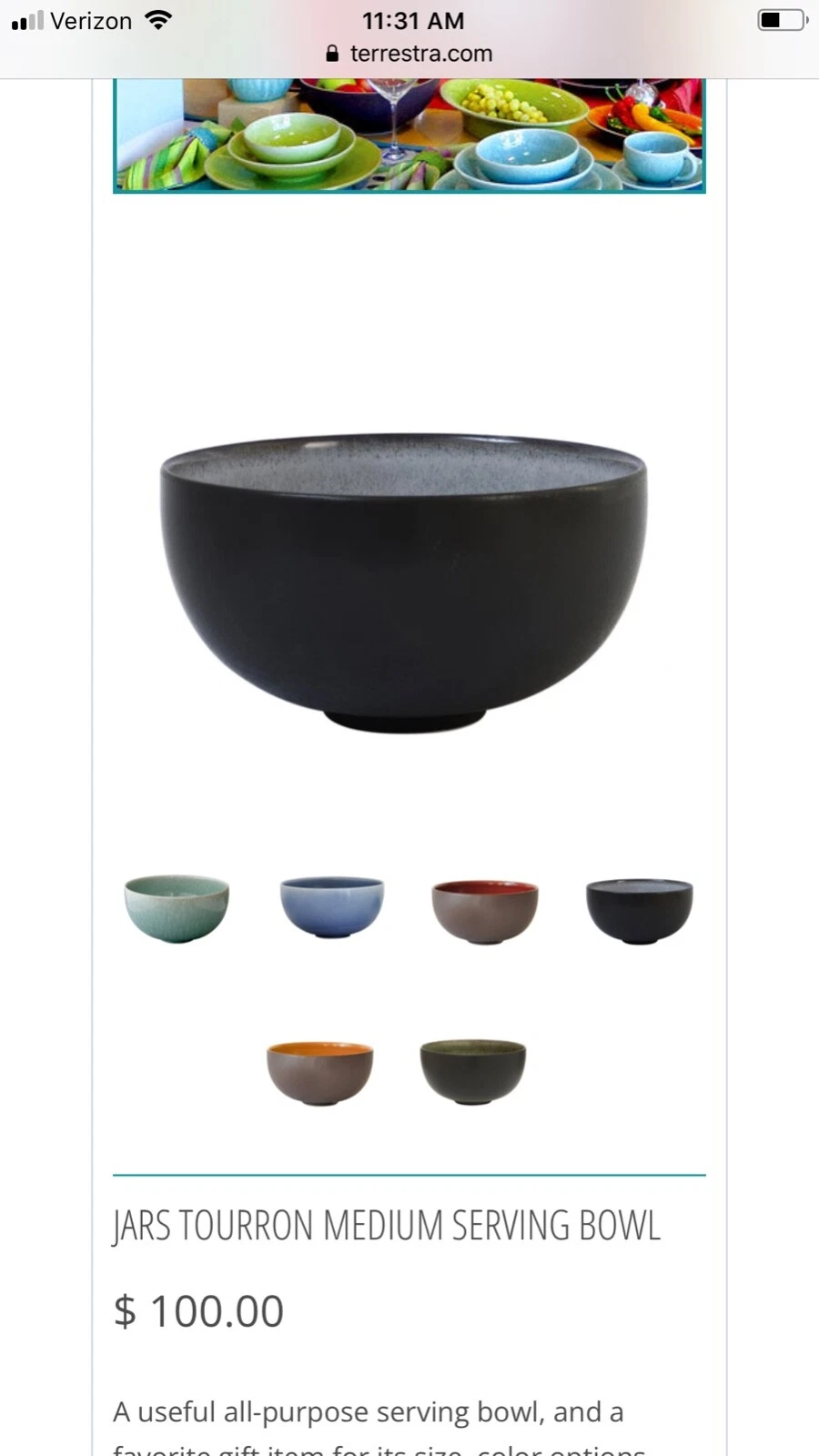 Jars Tourron Serving Bowl