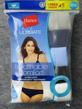 Hanes Ultimate Breathable Hipster Pantie 4  1 Pack Style 42ULHB Size 9 XXL NWT