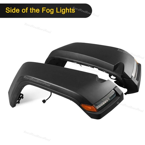 Front Fender Flares W/4 LED & Inner Fender Well For 2018-24 Jeep Wrangler JL JLU - Picture 11 of 11
