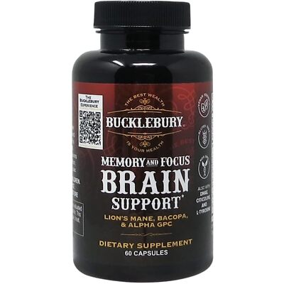 BUCKLEBURY Cognitive Clarity Focus and Memory Support Supplement for Men and ...
