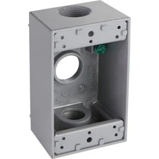 Bell Outdoor 5324-0 Gray 1-Gang Plastic Weatherproof Box 4-1/2 x 2-3/4 in.