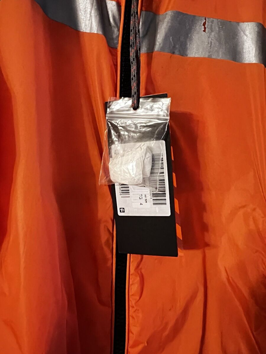 Moncler Off White Gangui Logo Reflector Nylon Zip Up Orange Moncler Off White Gangui Logo Reflector Nylon Zip Up Orange