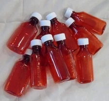 10 LOT Prescription Medicine Plastic Graduated Oval Bottles/Caps 4 OZ Size  NEW