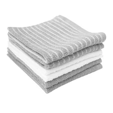 RITZ Cotton Terry Bar Mop Dish Cloths 6-Piece Set – Horizontal Stripe