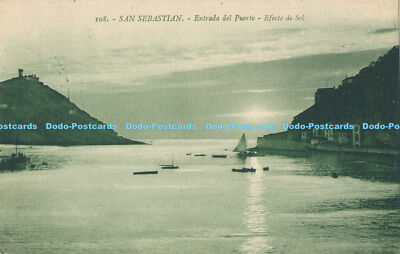 R178235 San Sebastian. Entrada del Puerto Efecto de Sol. Gregorio. 1924