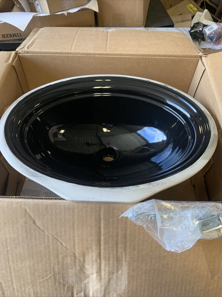 Fregadero de baño bajo montaje KOHLER K-2336-7 Devonshire 18-1/8" - negro Foto 4 de 4