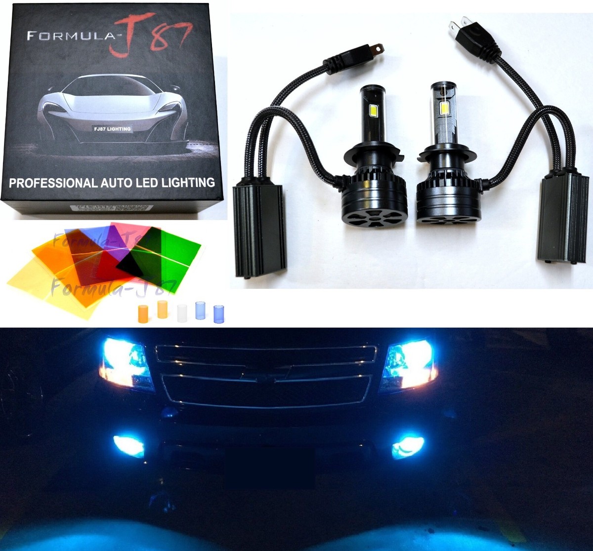 Kit De Focos Led 8000lm Luz Alta Y Luz Baja Para Hyundai | Cuotas Sin