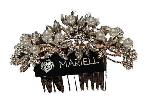 New Silver Rhinestone Mariell hair comb Wedding. | eBay display picture 2