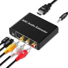 HDMI ARC to Optical Audio Adapter 192KHz SPDIF Coaxial and Analog 3.5mm L/R S...