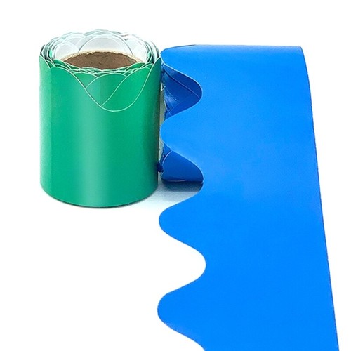 Scalloped Colorful WavePattern Bulletin Board Border Trim Continuous Roll - Picture 5 of 14