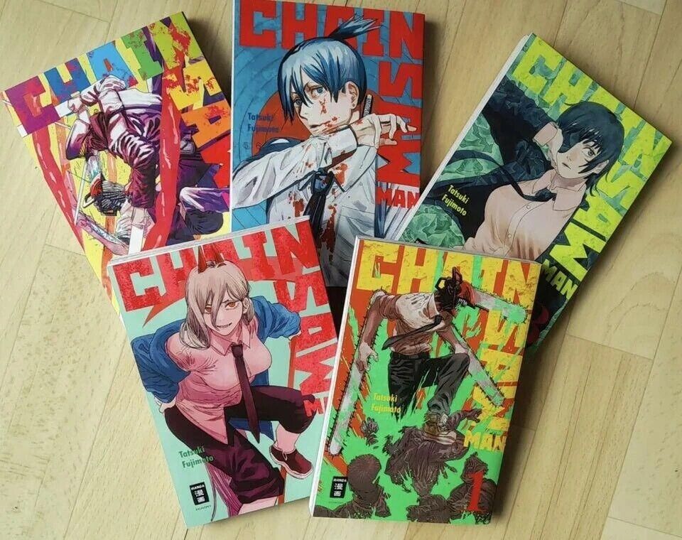 Chainsaw Man Manga Set 1-5 by Tatsuki Fujimoto