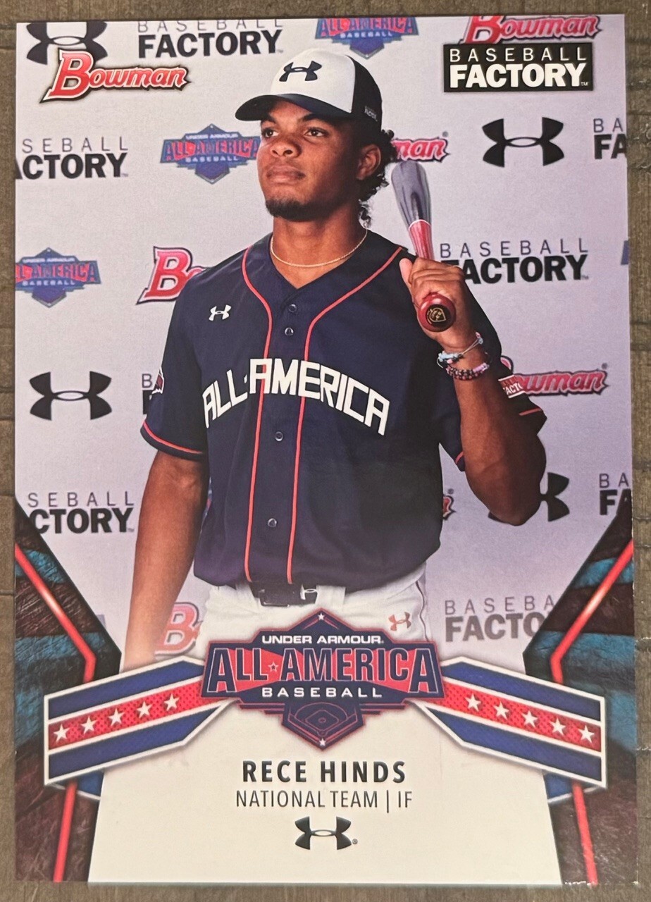 2018 BOWMAN RECE HINDS UNDER ARMOUR ALL-AMERICA CARD #UAN-10