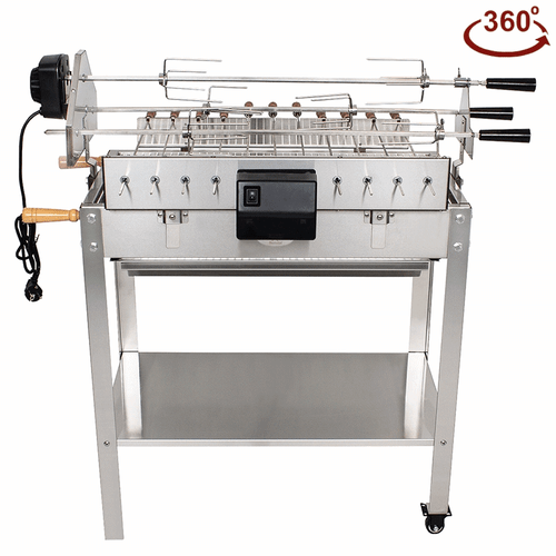 Griglia per pollo griglia per arrosto a spiedo griglia per spiedini griglia per spuntini professionale Beeketal - Foto 11 di 11