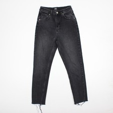 BDG Urban Outfitters Jeans Women  s 27x26 Edie Black Denim High Rise Raw Hem