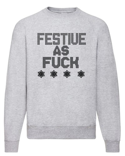 Festliche wie F***k bedrucktes Weihnachtssweatshirt lustig sarkastisch - Bild 4 von 9