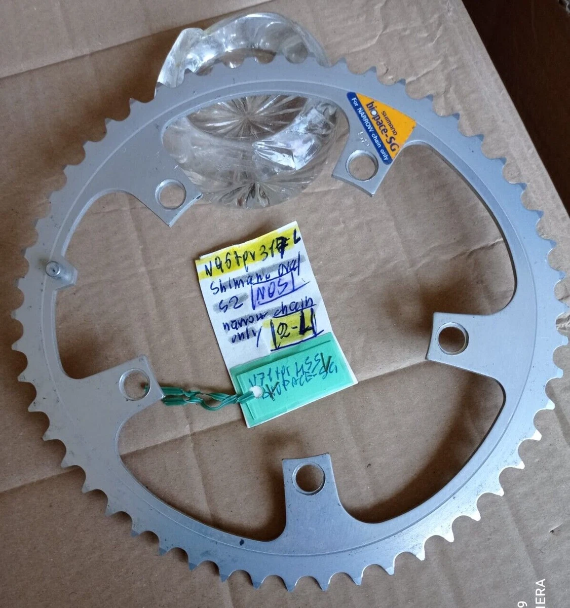 NOS SHIMANO BIOPACE SG CHAINRING 52 TEETH OVAL SHAPE INGRANAGGIO VINTAGE