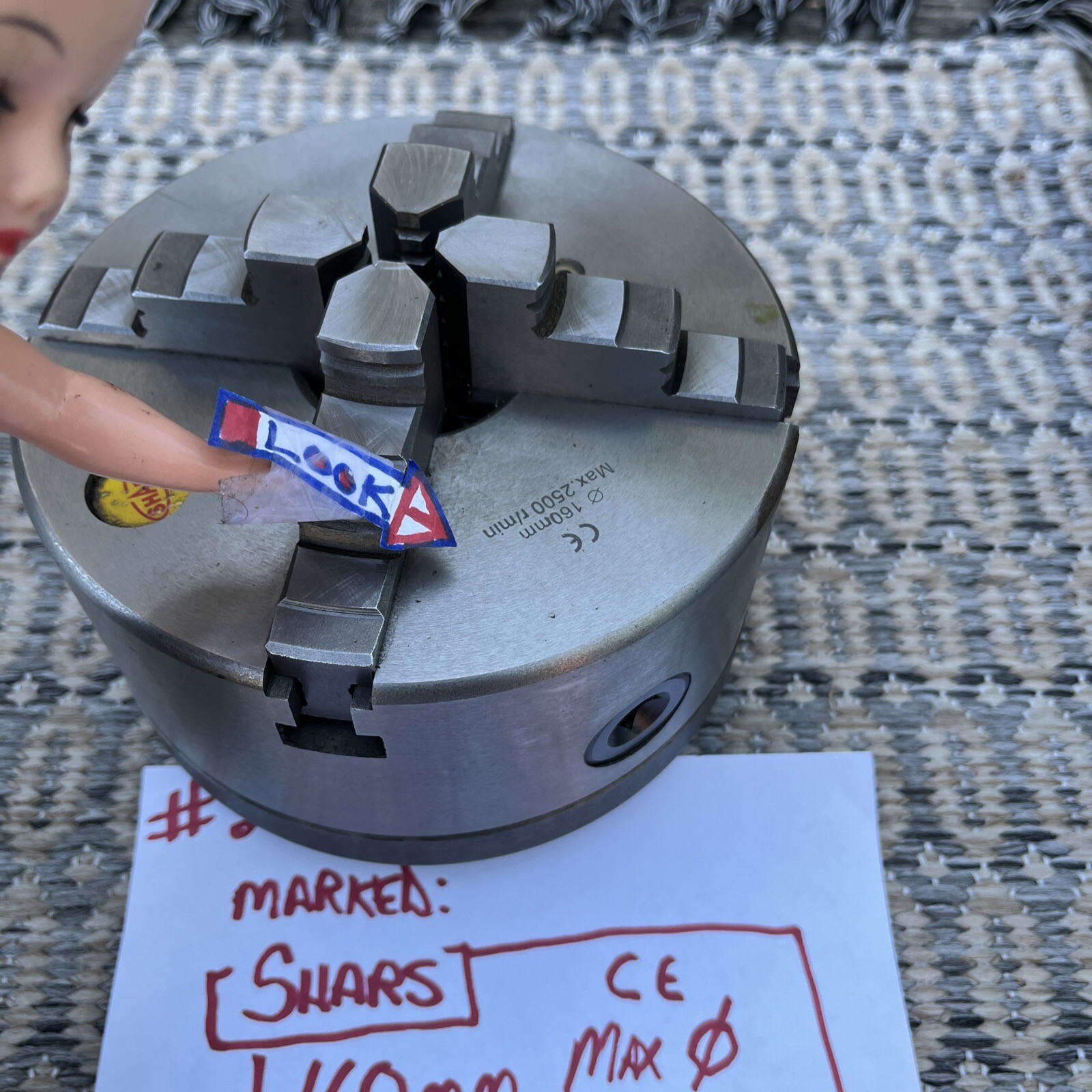 Shars Lathe 6 1/4” 4 Jaw Chuck Part Machinist Tool W Back Plate 2500 R/min Max eBay