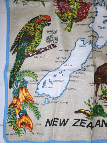 Delantal de cocina de Nueva Zelanda mapa de algodón guía de aves - Imagen 2 de 6
