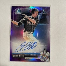2017 Bowman Draft Chrome Pick Purple Refractor /250 Brian Miller #CDA-BMI Auto