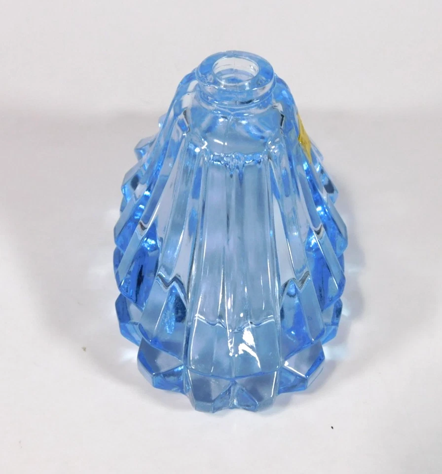 Vintage Austria Blue Cut Crystal Perfume Bottle Display Only ~Atomizer Unusable - Image 4 of 4