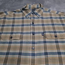 Ralph Lauren Plaid Long Sleeve Medium Polo Dress Buisness Shirt Pocket Button