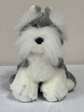 Russ Berrie Schnauzer Schnapps Dog Plush 9.5 Inch Stuffed Toy Puppy