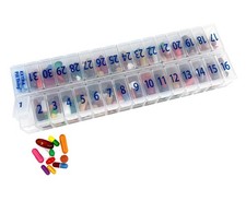 XL Once-a-Day Monthly Pill Organizer - 31 Day, Removable Lid, Extra Large