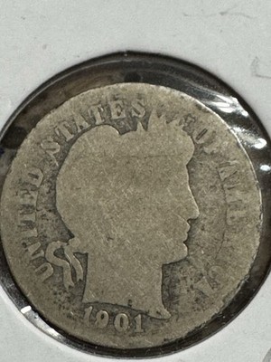 1901-S Barber Dime, Tough Date, Free Shipping