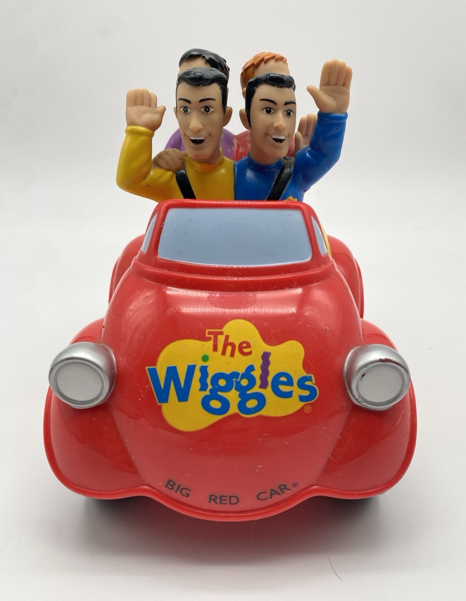 Vintage The Wiggles Big Red Car Hard Plastic Original Figures 2003