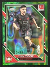 Claudio Echeverri 2025-26 Topps Chrome Bundesliga Green Lava Base RC /99 #68