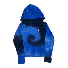 Age 12-14 Polo By Ralph Lauren Tie-Dye Hoodie - Large Blue Cotton