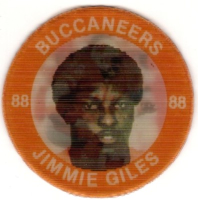 1983 7-Eleven Slurpee Super Star Sports Coin #12 Jimmie Giles NFL Collectible