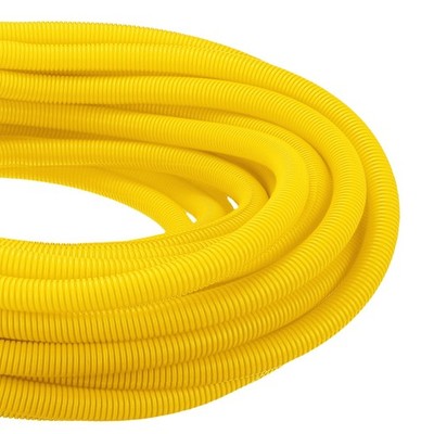 100ft 1 Inch Yellow Wire Loom Split Tubing Cord Protectors Flexible Conduit
