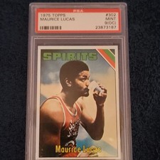 Topps 1975-76 Rookie Maurice Lucas #302 PSA 9 Spirits of St. Louis