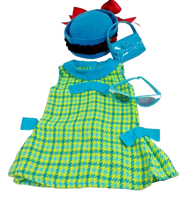 Muñeca American Girl Melody's Meet Accesorios Vestido Sombrero Gafas Cartera Lote de 4 Foto 2 de 4