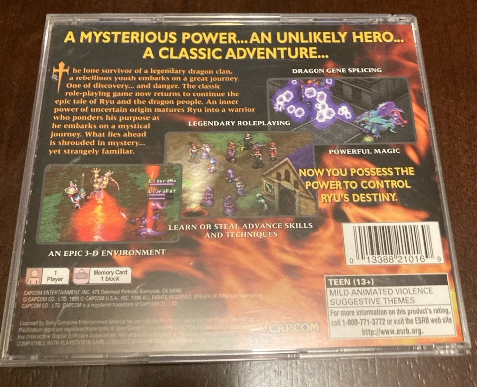 Breath of Fire III (Sony PS 1, 1998) PS1 Black Label - полный, протестирован! - Изображение 2 из 3