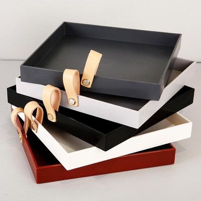 Serviertablett 8x8inch Robust Elegant Glossy Modern Organizer