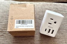Us To Australia, New Zealand Plug Adapter 3 outlets, 3 USB  