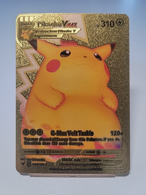 2020 Pokemon Fan Art Pikachu Vmax Gold Foil Custom 044/185 | eBay