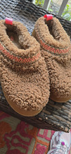 UGG Cozy Slipper Slip-On Faux Fur Lined Pull Tab Brown Women's US 10
