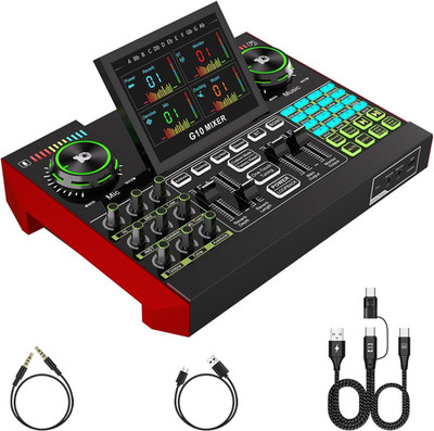 G10 Gaming Audio Mixer, Audio Interface with 3.5Mm/Xlr Microphone Input, 48V Pha