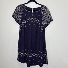 Free People In The Clouds Beaded Embroidered Tunic Dress Sz S Cottage Boho Chic!