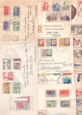 Netherlands lots of 9 FDC  1951-1963  ( send to Argentina, 2 Fist Flay very nice