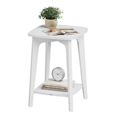 VASAGLE Beistelltisch, kleiner quadratischer Beistelltisch 15,7'' x 21,5'', wolkenweiß 