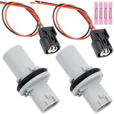 2PCS Headlight Side Marker Light Socket or DRL Socket with Wire Harness Fit